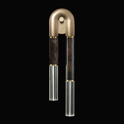 Antonia LED Wall Sconce in Soft Gold Leaf/Brass/Charcoal (48|922750-511ST)