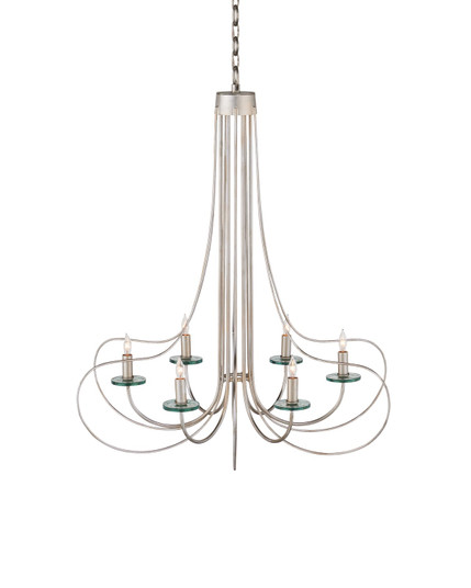 Harrow Six Light Chandelier in Contemporary Silver Leaf/Contemporary Silver/Clear (142|9000-1137)