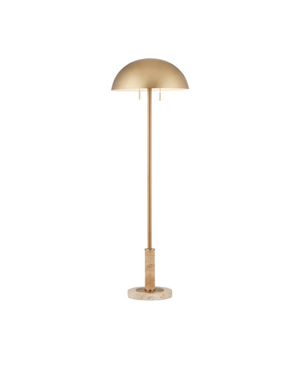 Miles Two Light Floor Lamp in Natural/Polished Brass (142|8000-0151)