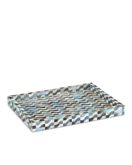 Ezra Collection Tray in Blue/Natural (142|1200-0765)