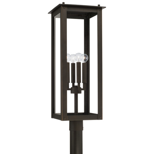 Hunt Four Light Outdoor Post Lantern in Oiled Bronze (65|934643OZ)