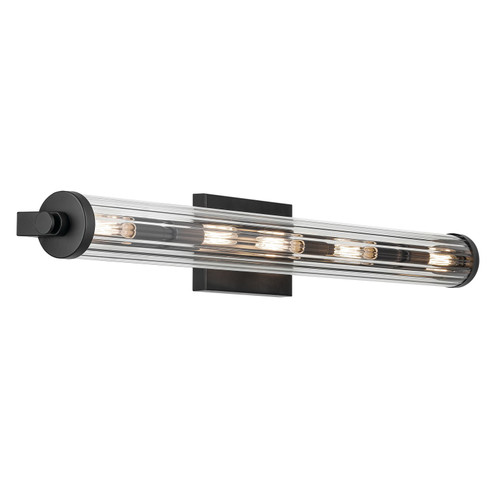 Azores Five Light Linear Bath in Black (12|45650BK)