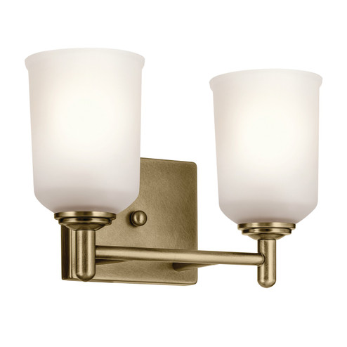 Shailene Two Light Bath in Natural Brass (12|45573NBR)