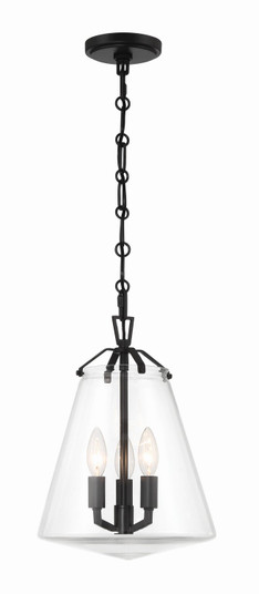 Voss Three Light Mini Chandelier in Matte Black (60|VSS-7004-MK)