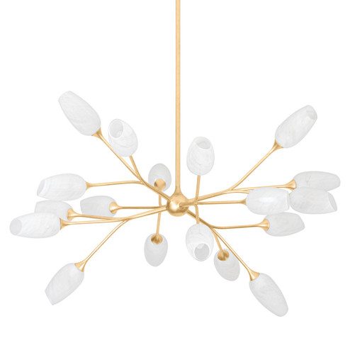 Aldean 18 Light Chandelier in Vintage Gold Leaf (67|F2144-VGL)