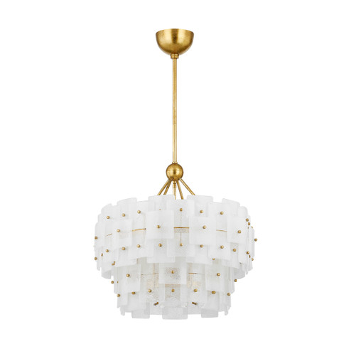 Jacik Six Light Chandelier in Vintage Gold Leaf (67|F2124-VGL)