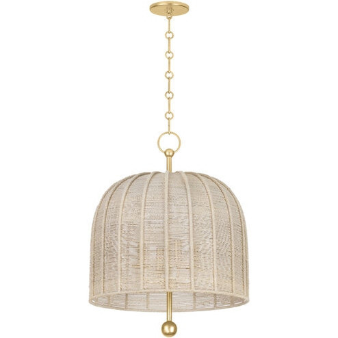 Lonnie Four Light Pendant in Vintage Gold Leaf (67|F1620-VGL)