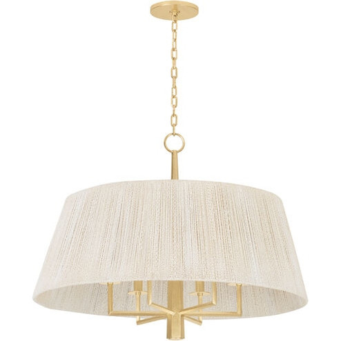 Azar Six Light Pendant in Vintage Gold Leaf (67|F1430-VGL)