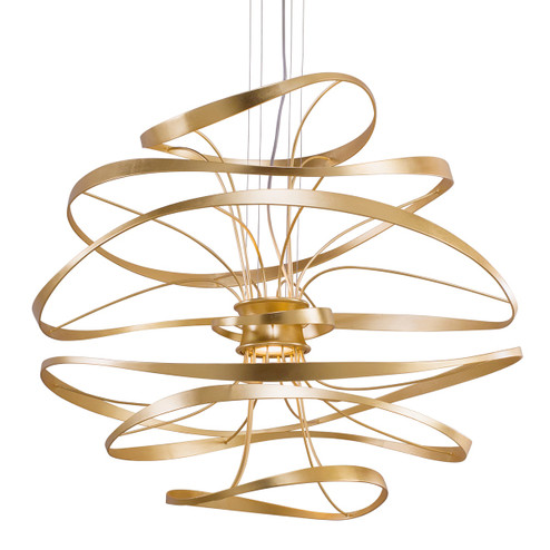 Calligraphy LED Chandelier in Gold Leaf (68|216-44-GL/SS)