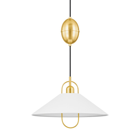 Mariel One Light Pendant in Aged Brass (428|H866701-AGB/SWH)