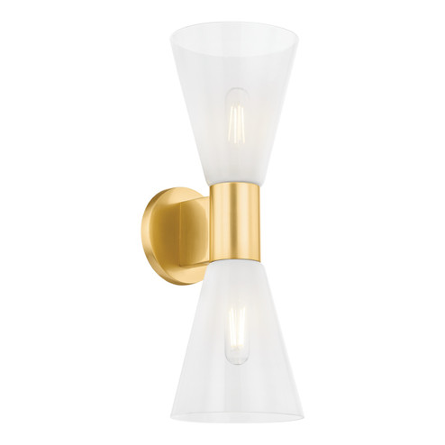 Alma Two Light Wall Sconce in Aged Brass (428|H838102-AGB)