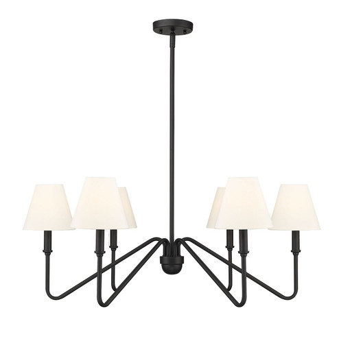 Kennedy Six Light Chandelier in Natural Black (62|3690-6 NB-IL)