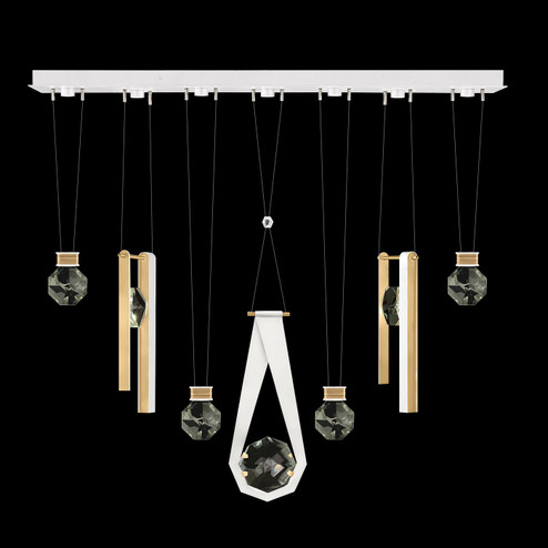Aria LED Linear Pendant in White/Gold Accents (48|100007-2-2334444)
