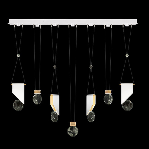 Aria LED Linear Pendant in White/Gold Accents (48|100007-2-1111444)