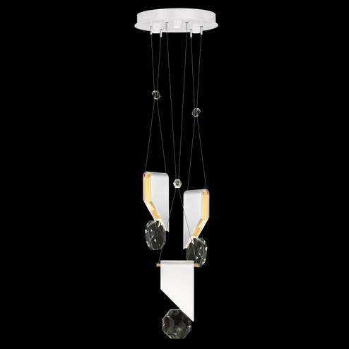 Aria LED Pendant in White/Gold Accents (48|100005-2-111)