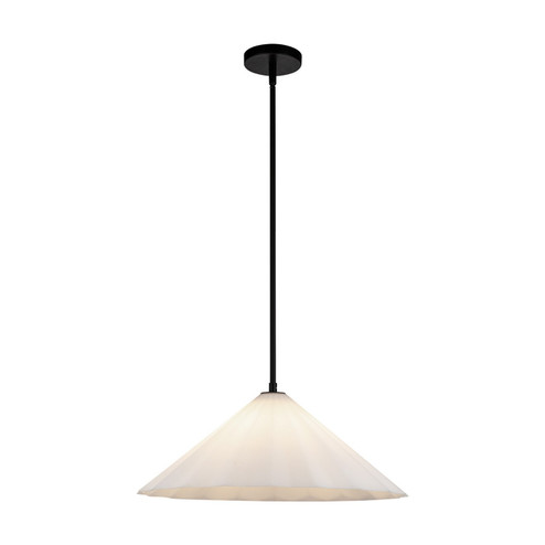 Serena One Light Pendant in Matte Black/Opal Glass (452|PD451820MBOP)