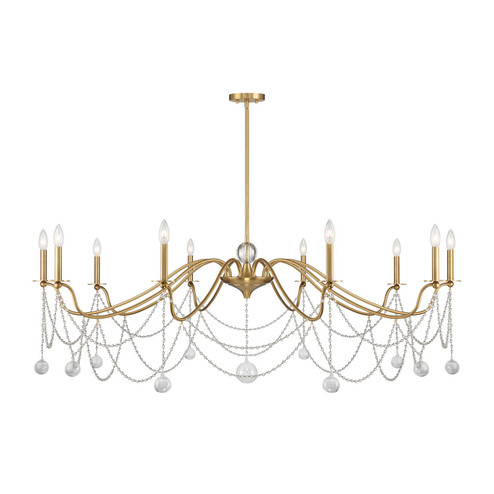 Mariposa Ten Light Chandelier in Warm Brass (51|1-7504-10-322)