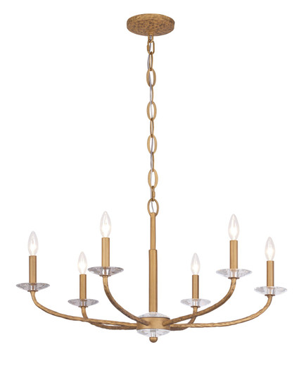 Atella Six Light Chandelier in Ashen Gold (7|5286-788)