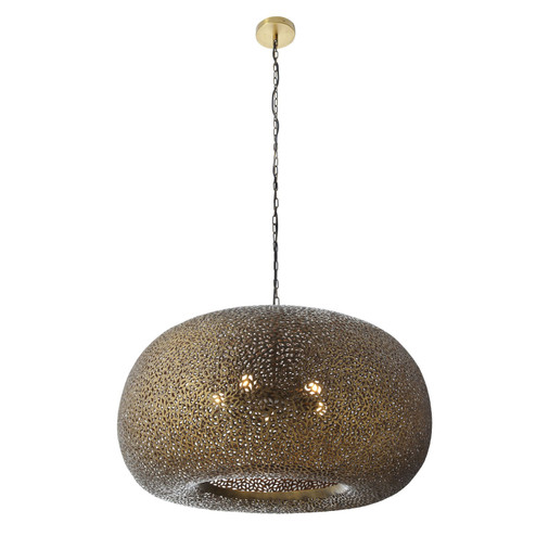 Moradabad Four Light Pendant in Dark Antique Brass (29|N1504-752)