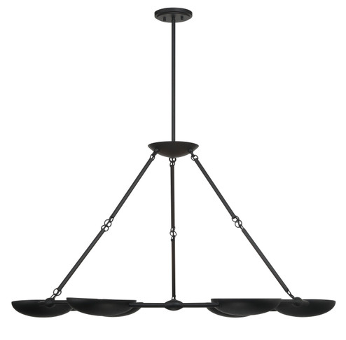 Undertas Six Light Chandelier in Coal Black (42|P1316-076)