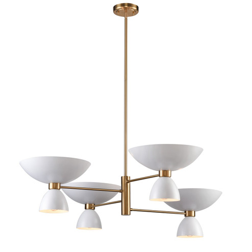 Corbell Eight Light Chandelier in Matte White (45|H0018-11551)