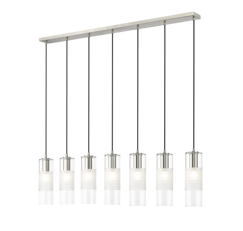 Alton Seven Light Linear Chandelier in Brushed Nickel (224|824P-7L-BN)