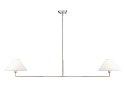 Leila Two Light Chandelier in Brushed Nickel (224|744-62L-BN)