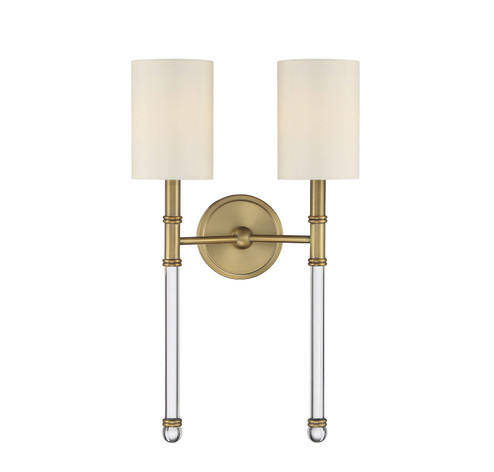 Fremont Two Light Wall Sconce in Warm Brass (51|9-103-2-322)
