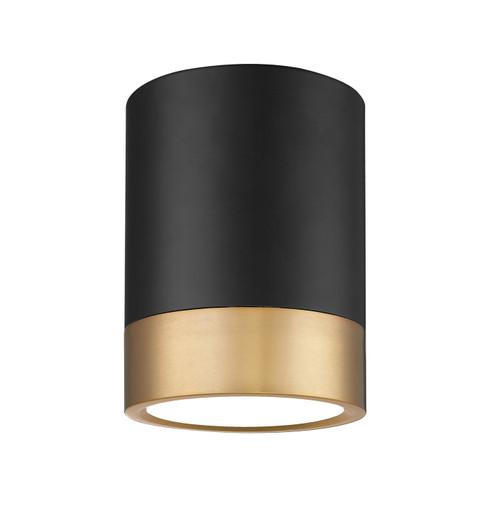 Algar LED Flush Mount in Matte Black + Modern Gold (224|1006F6-MB-MGLD-LED)