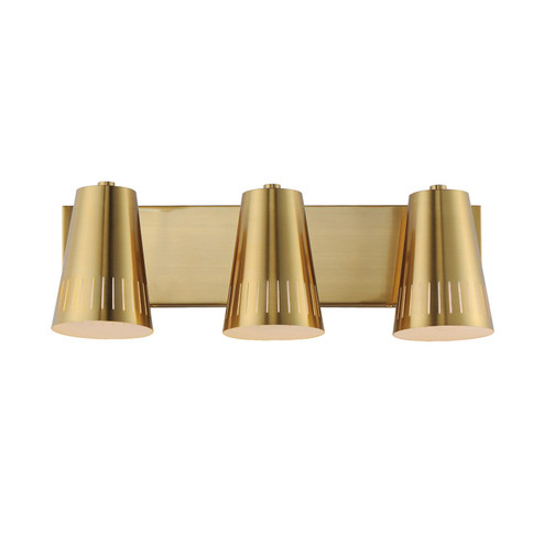 Helsinki Three Light Bath Vanity in Natural Aged Brass (16|11433NAB)