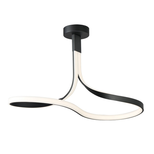 Serpentine LED Semi-Flush Mount in Black (86|E30660-BK)