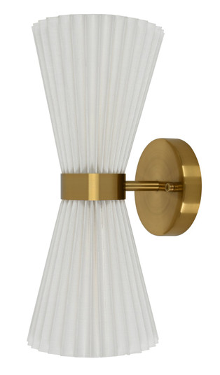 Amore Two Light Wall Bracket in Brass/White (457|30913701)