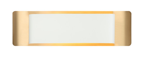 KUMILO LED Wall Sconce in White + Aged Gold Brass (423|S10518WHAG)