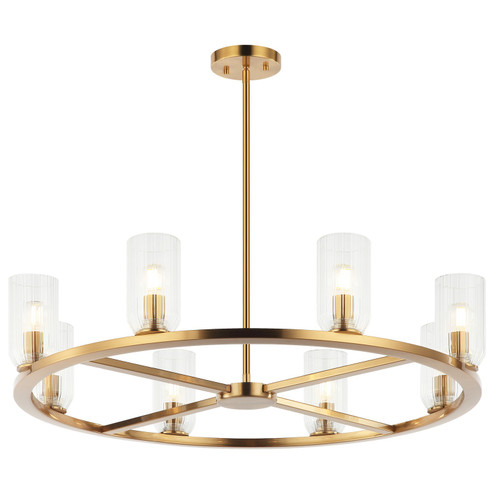 WESTLOCK Eight Light Chandelier in Aged Gold Brass (423|C34008AG)