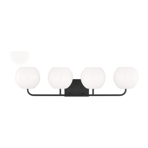 Rory Four Light Vanity in Midnight Black (1|GLV1014MBK)