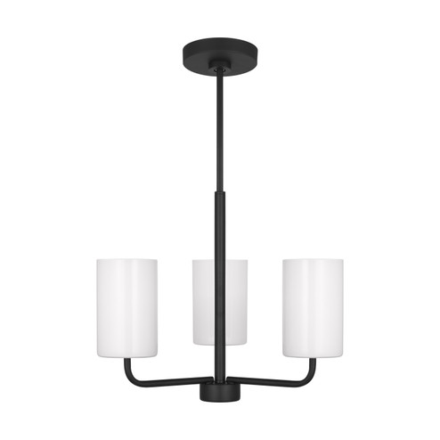 Rhett Three Light Chandelier in Midnight Black (1|GLC1003MBK)