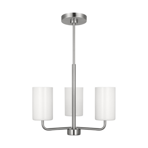 Rhett Three Light Chandelier in Brushed Steel (1|GLC1003BS)