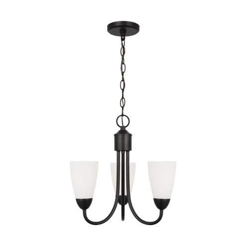 Seville Three Light Chandelier in Midnight Black (1|3120203-112)