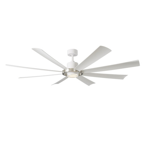 Aura 72'' Ceiling Fan in Brushed Nickel/Matte White (441|FR-W2303-72L-BN/MW)