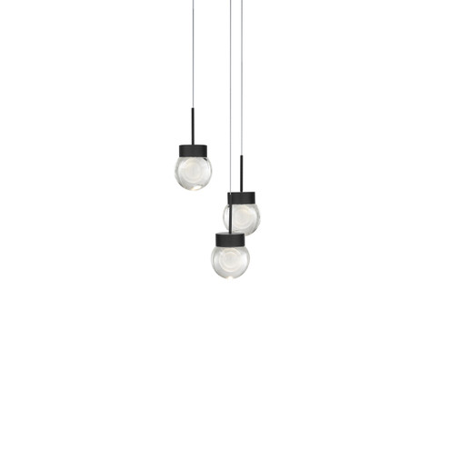Double Bubble LED Pendant in Black (281|PD-82003R-BK)