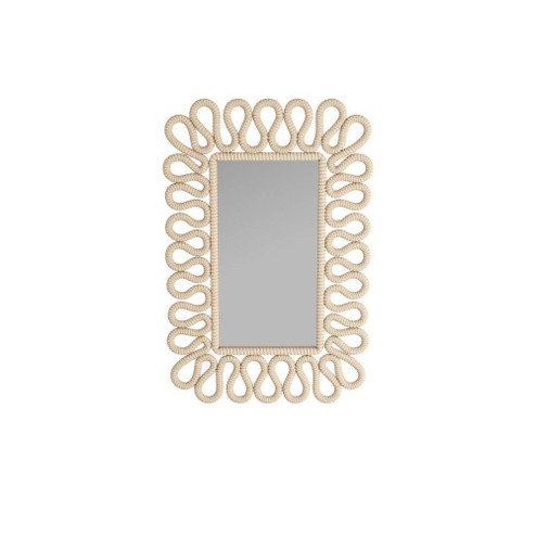Caracol Mirror in Ivory, Cotton Rope (314|GKWMS01)