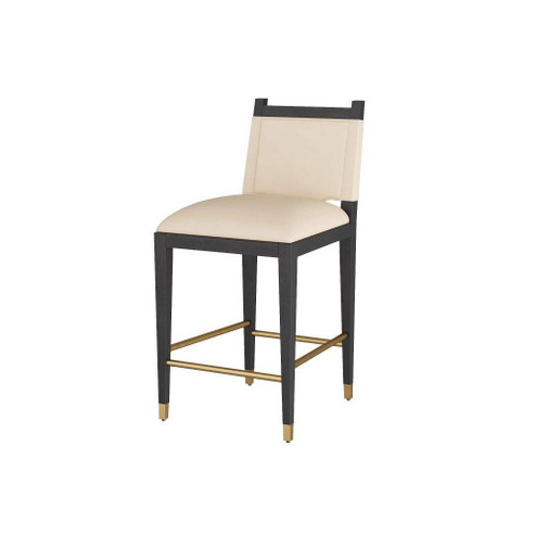 Burdock Counter Stool in Ivory Leather (314|FSI09)