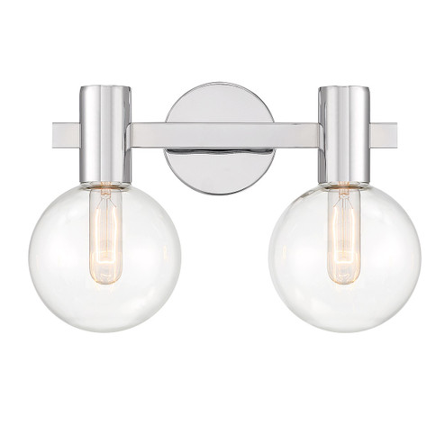 Wright Two Light Bathroom Vanity in Chrome (51|8-3076-2-11)