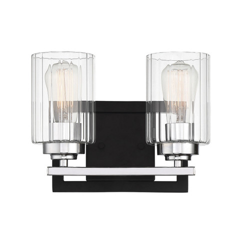 Redmond Two Light Bath Bar in Matte Black with Polished Chrome Accents (51|8-2154-2-67)