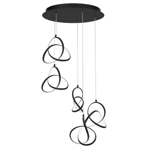 Vornado LED Chandelier in Black (34|PD-84905R-BK)