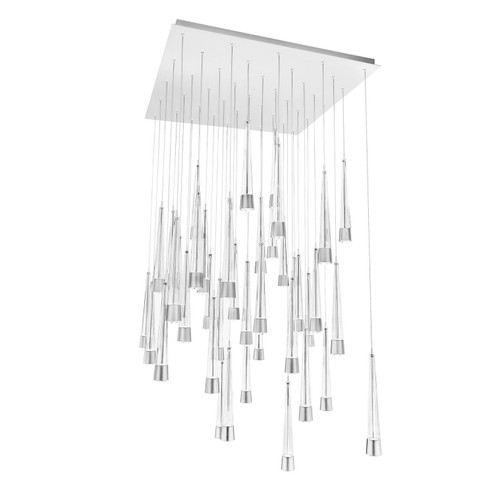 Quill LED Chandelier in Chrome (34|PD-59441S-CH)