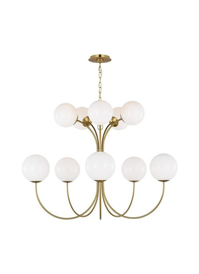 Noemie Ten Light Chandelier in Burnished Brass (454|KSC11210BBS)