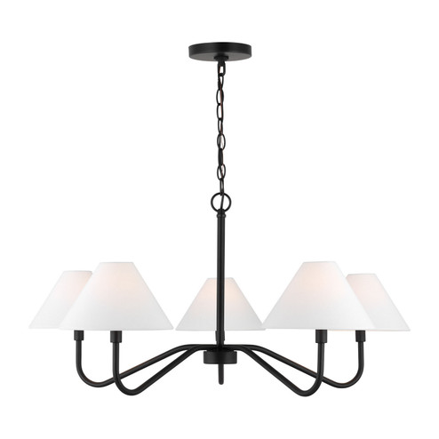 Eldon Five Light Chandelier in Midnight Black (454|DJC1205MBK)