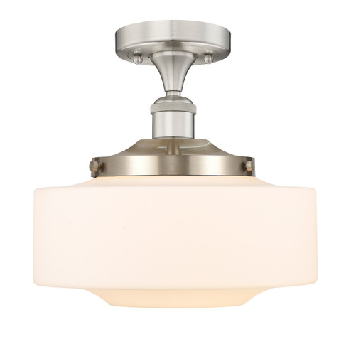 Edison One Light Semi-Flush Mount in Brushed Satin Nickel (405|616-1F-SN-G691-12)