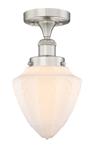 Edison One Light Semi-Flush Mount in Brushed Satin Nickel (405|616-1F-SN-G661-7)